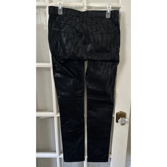 ROCK & REPUBLIC Snake Print Pants Womens 8 Black Berlin - Picture 8 of 15